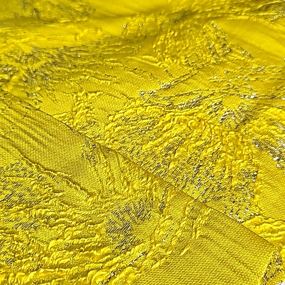 Yellow Ruffled Cocktail Dress - Picture 6 of 6